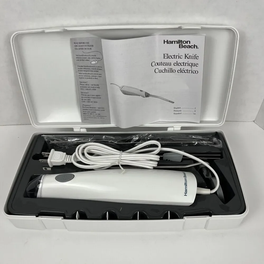 Hamilton Beach Electric Knife Set Carving Kit and Hard Case 74375Z